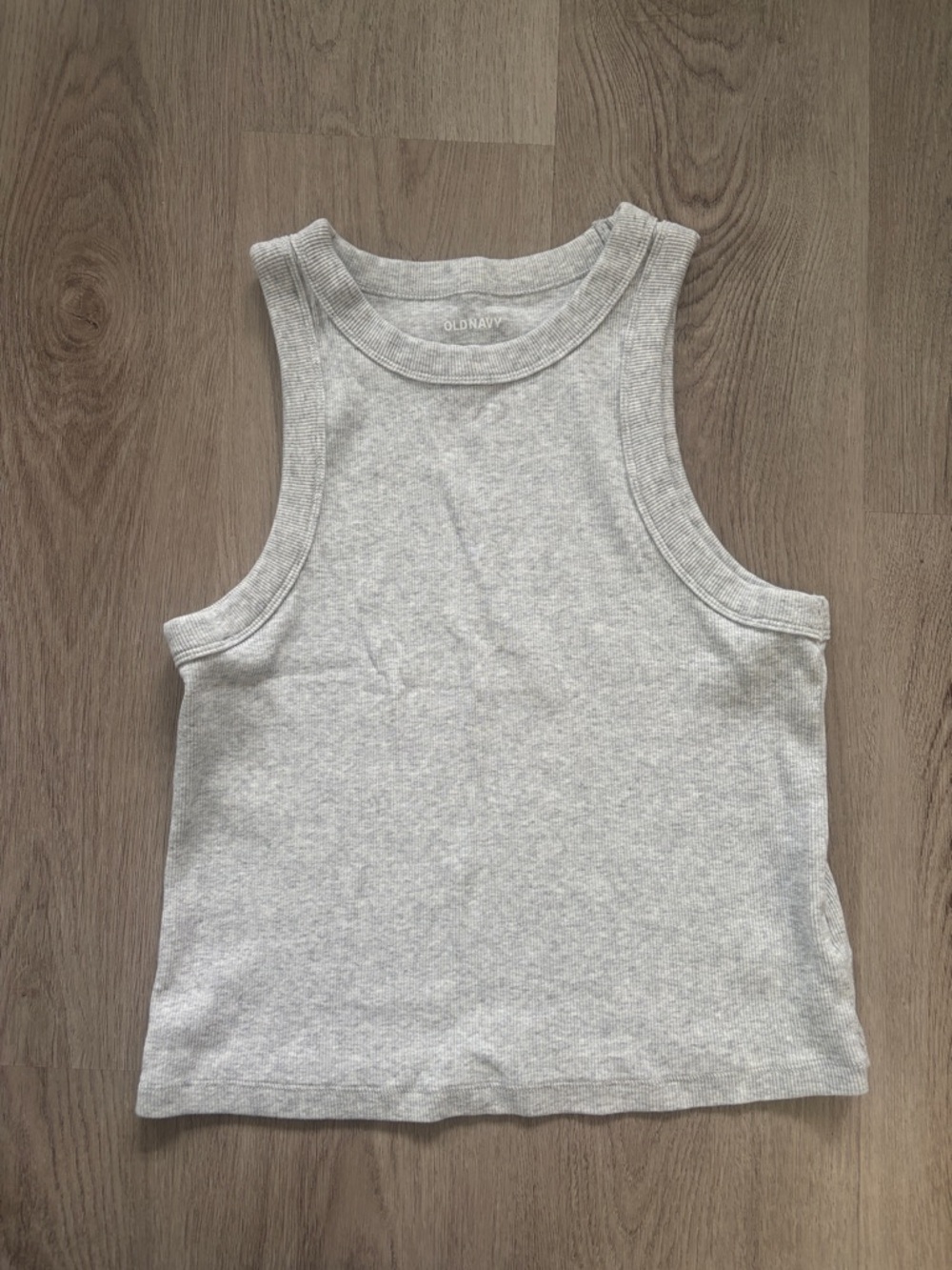 NWOT Old Navy Heather Gray Ribbed High Neck Tank